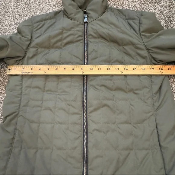 Aether Alta Quilted Jacket Discovery Olive Green Women’s Medium 3 Zip Coat - Picture 7 of 13